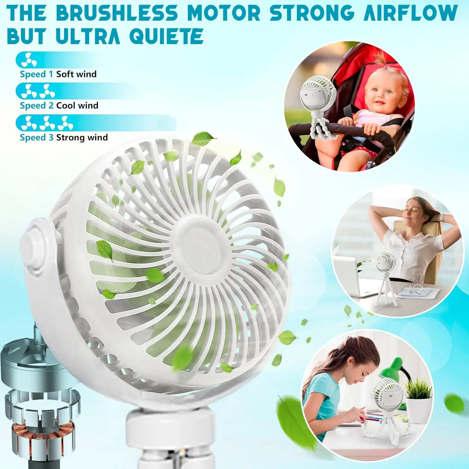 Multifunctional Portable USB Fan